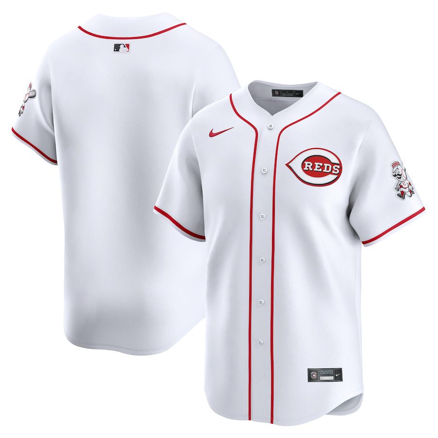 Men Cincinnati Reds Blank Nike White Home Limited MLB Jersey->->MLB Jersey